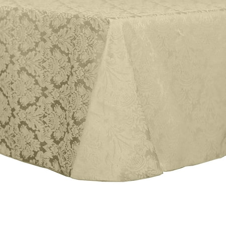 

Ultimate Textile (3 Pack) Damask Saxony 60 x 144-Inch Oval Tablecloth - Home Dining Collection - Scroll Jacquard Design Cafe