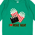 thumbnail image 3 of Inktastic I Love Movie Night Boys or Girls Long Sleeve Baby Bodysuit, 3 of 4