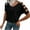 Black-00, variant on Mittory Women's Short Sleeve Cut Out Cold Shoulder Tops Deep V Neck T Shirts
