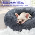 thumbnail image 3 of Cama para perros Rabbitgoo Fluffy Donut, lavable, 60 x 60 x 14,5 cm, gris oscuro, 3 of 9
