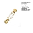 thumbnail image 7 of Tnobhg Ladies Faux Pearl Chain Collar Clip Anti-exposed Brooch Shawl Silk Scarf Buckle Sweater Cardigan Collar Clip, 7 of 7