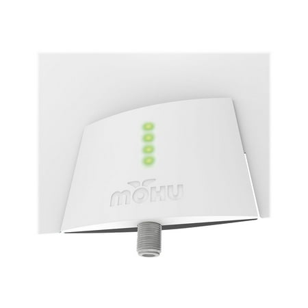 Mohu - Leaf Supreme Pro Indoor Amplified HDTV Antenna 65-Mile Range - Black/White