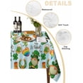 thumbnail image 5 of Saint Patrick's Day Suqare Tablecloth - 54 x 54 Inch, Gnomes Hat Boot Clovers Blue Stripes Waterproof & StainResistant Tablecloth, Washable Oil-proof Table Cover for Dining/Party/Wedding/Buffet, 5 of 9