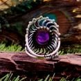 thumbnail image 5 of Handmade Sterling Silver Amethyst Cocktail Ring: Designer Jewelry, 5 of 10