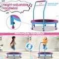 thumbnail image 3 of YORIN 36" Trampoline for Kids, 3FT Mini Indoor/Outdoor Foldable Toddler Trampoline with Adjustable Foam Handle, Small Rebounder Fitness Trampoline with No-Gap Padded Cover, Gift for Baby, Girls, Boys, 3 of 10