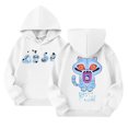 thumbnail image 1 of Moonsky Sudadera con capucha y cordón HUNTRX, estampado de grupo de chicas coreanas, jersey corto, suave y cómodo, top de manga larga para primavera y otoño. Blanco 130, 1 of 4