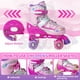 thumbnail image 4 of Patines para niños para niñas Patines de ruedas ajustables azules con ruedas iluminadas para adolescentes Jóvenes de 6 a 12 años 10 11 12 Principiantes Deportes al aire libre El mejor regalo de cumple, 4 of 7
