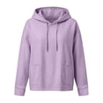 thumbnail image 4 of Purple Sweatshirt for Women Hoodies Pullover Casual Thin Sweatshirts with Pockets Loose Fit Long Sleeve Hoody Sweatshirt, 4 of 6