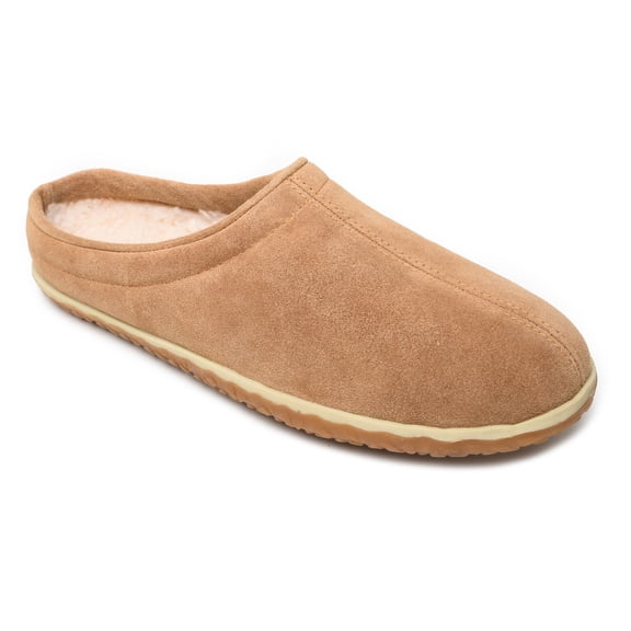 Minnetonka Men's Taylor Suede Indoor and Outdoor Slippers 12 M Cinnamon