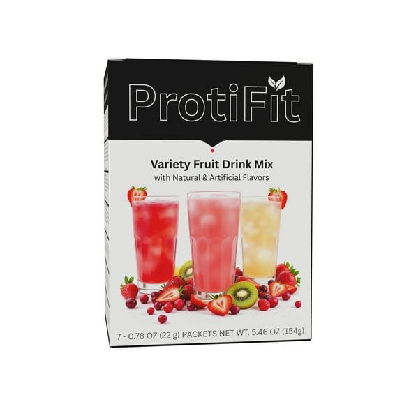 ProtiFit High Protein Fruit Flavored Powder Drink Mix, 15g Protein, Low Calorie,  7 Servings