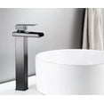 thumbnail image 5 of Grifo de lavabo contemporáneo, grifo de lavabo cuadrado de acero inoxidable SUS304 para encimera, mezclador de lavado a mano ajustable con agua fría y caliente, antioxidante, sin plomo, diseño de, 5 of 5