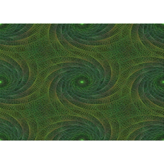 Ahgly Company Machine Washable Indoor Rectangle Transitional Dark Forest Green Area Rugs, 3' x 5'