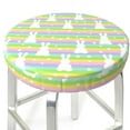 thumbnail image 3 of Kdxio Rainbow Rabbit Print Stool Covers Round,Stretch Round Bar Stool Covers Washable Bar Stool Cushion Slipcover for 12-15 Inch Chair, 3 of 7