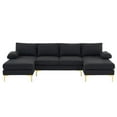 YTBW Modern UShaped Sectional Sofa Couch, 110'' Upholstered Couch With