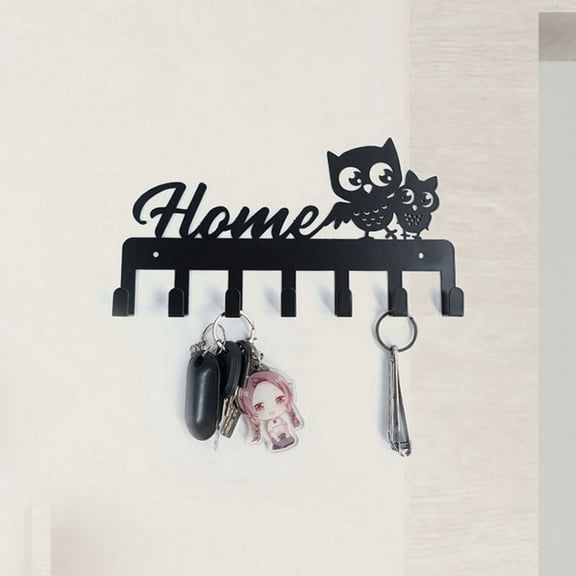 A Owl Key Holder Wall No Nail Hook Home Ornament