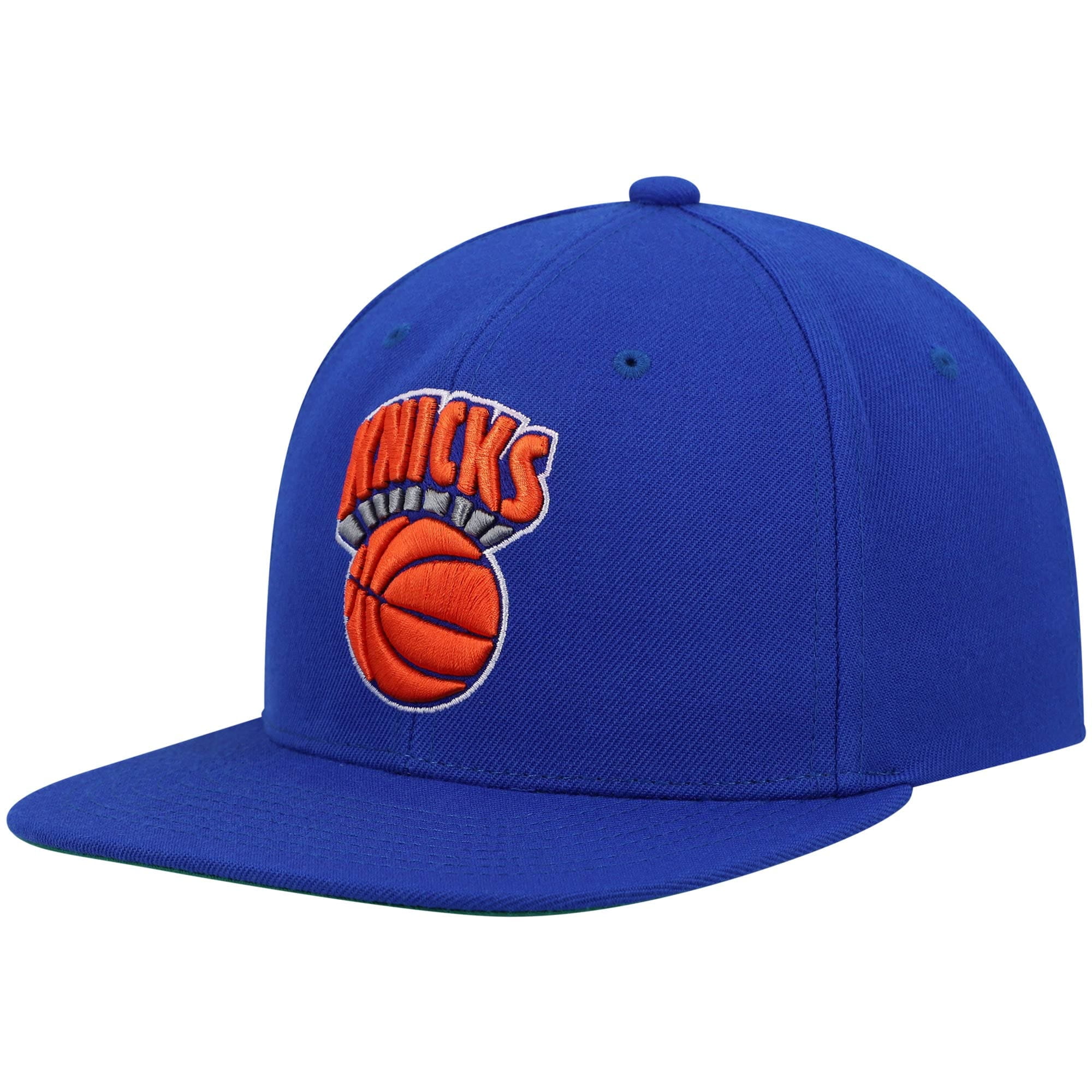 Men s Mitchell Ness Blue Orange New York Knicks Upside Down Snapback Hat Walmart