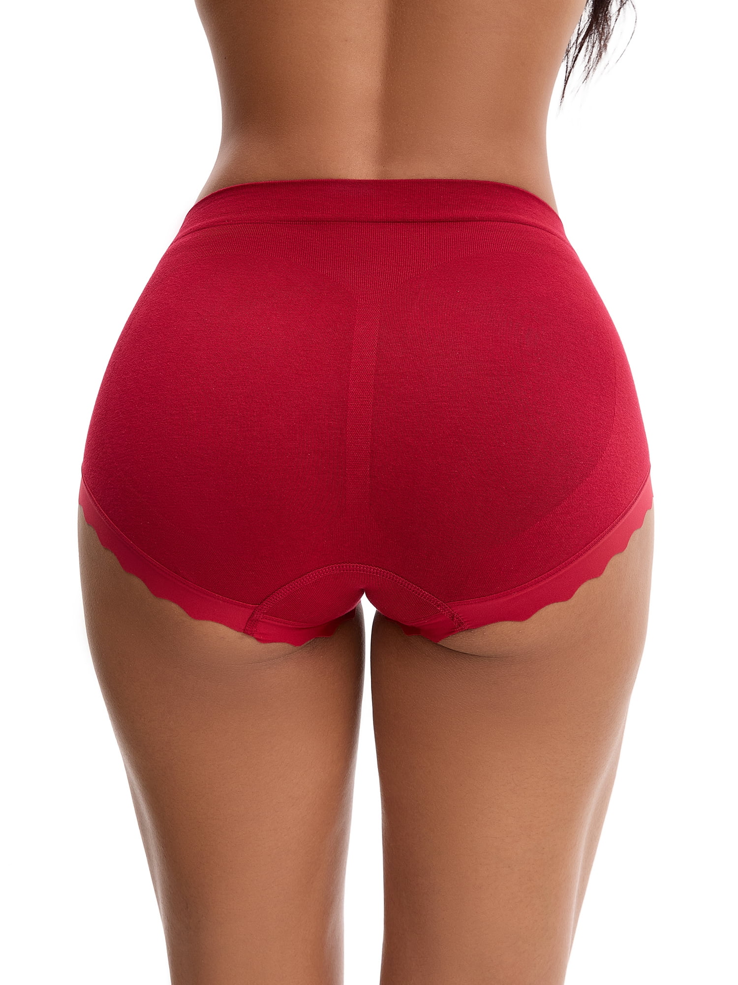 Unique Bargains High Waisted Tummy Control Briefs XL Red