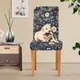 thumbnail image 4 of Yayeee 4 Pack Dining Chair Covers Stretch Parson Chairs Slipcovers Seat Protector, Floral Raspberry Pattern, 4 of 6