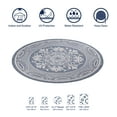 thumbnail image 4 of Beverly Rug Outdoor Rug Round 6' 7'' Porch Rug, Garden, Patio Blue and White, 4 of 5