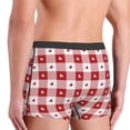 thumbnail image 4 of Kdxio Men's Boxer Briefs with Plaid Heart Print - Comfortable and Breathable Underwear for Everyday Wear, 4 of 7