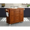 thumbnail image 3 of Homestyles Create-a-Cart Solid Wood Kitchen Cart in Cherry with Oak Top, 3 of 6