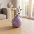 thumbnail image 3 of Unique Bargains Small Ceramic Bud Tiny Matte Decorative Vase Purple 2.6"L x 2.6"W x 2.8"H, 3 of 7