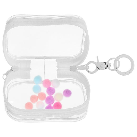 Phenofice Clear PVC Doll Bag with Transparent Sealed Design and Keychain, Portable Storage Pouch for Toys