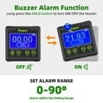 thumbnail image 4 of Digital Angle Finder, Electronic Bubble Angle Finder Dual Axis Level Box 0.01° Resolution LCD Inclinometer Bevel Gauge 0 - 360° Measurement, 4 of 8