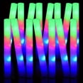 thumbnail image 2 of QJUHUNG 30/50/84/100PCS Foam Sticks Bulk  LED Glow Sticks 3 Modes Colorful Flashing Sticks Light Up Cheer Tube In The Dark Glowing Baton Wands For Halloween Raves Party Christmas Wedding, 2 of 7