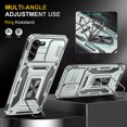 thumbnail image 7 of Dteck for Samsung Galaxy S21 6.2 inch Case with Kickstand, Magnetic Slide Protection Cover 360 Degree Rotate Ring Stand Armor Cover,Gray, 7 of 7