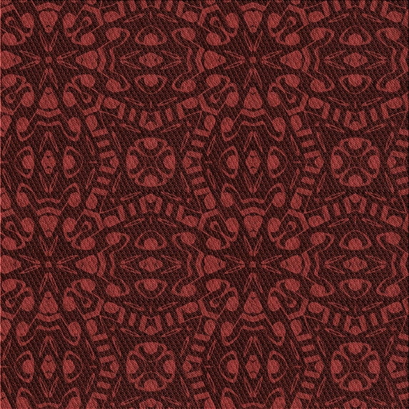 Ahgly Company Indoor Square Patterned Chocolate Brown Area Rugs, 5' Square