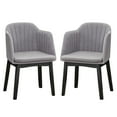 thumbnail image 1 of Gymax 2PCS Modern Dining Chairs Upholstered Velvet Accent Chairs w/ Curved Backrests, 1 of 8
