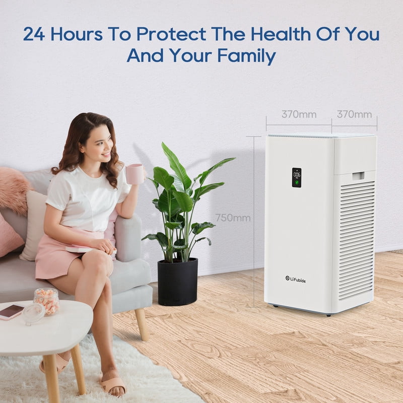 Edendirect 4555 Sq.ft. HEPA - True Whole House Air Purifier in White with Automatic Shutoff and Washable Filter