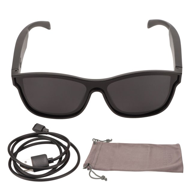 Gafas Bluetooth Elegantes y de moda con control táctil, sonido estéreo de alta fidelidad, gafas inteligentes para deportes, música, caminar, color negro