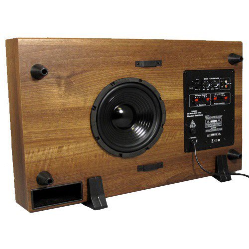 8" Slim Home Subwoofer with Mahogany Finish
