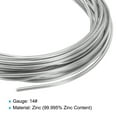 thumbnail image 4 of Alambre de Zinc de Alta Pureza 99.99% Uxcell 14 Gauge Alambre de Zinc Puro 0.08'' Alambre Suave para Perlas 16.4ft por Rollo, 4 of 7