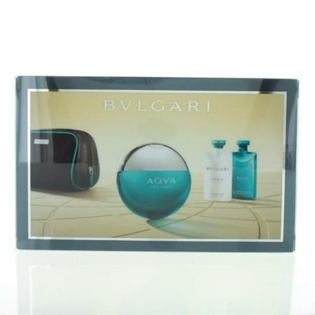 Aqua Gift - Bvlgari Aqua By Bvlgari 4 Piece Gift Set-3.4 Oz Eau De Toilette Spray,2.5 Oz After Shave Balm, 2.5 Oz Shower Gel,Pouch F