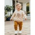 thumbnail image 3 of BemeyourBBs Toddler Baby Boys Cowboy Outfit Long Sleeve Horse Head Embroidery Pullover with Pants 2Pcs Newborn Spring Fall Winter Outfits, 3 of 9