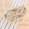thumbnail image 3 of Bolso Bandolera Tejido Bolso de hombro semicírculo para mujer Bolso bandolera tejido de verano Tote de vacaciones (Beige) Ehuebsd Para Estrenar, 3 of 7