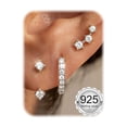 thumbnail image 1 of Set de 3 pares de aretes FIASASO de plata 925 bañados en oro, 1 of 9