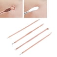 thumbnail image 4 of Blackhead Remover Tools, Ergonomic Handles Stainless Steel Rose Gold Blackhead Extractor Portable Double Head  For Travel For Home, 4 of 8