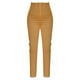 thumbnail image 1 of Pantalones de vestir Prolriy para mujer, tallas grandes, cintura alta, elásticos, para trabajo, informales, rectos, de negocios, con bolsillo, color bronce, XL, 1 of 4