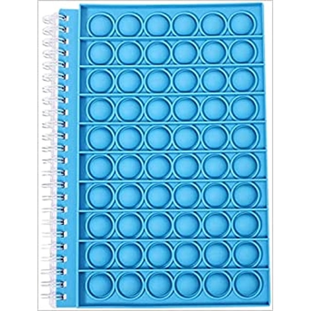 Cuaderno HUOGUO Bubble Fidget Pop-On-It con llavero de rayas universitarias