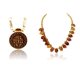 thumbnail image 1 of Kamada Combination of Shri Radha round pendant tulsi mala and exquisite ram 16 leaf Tulsi (basil) mala,Spritual Pendant Necklace for Women and Men, 1 of 5