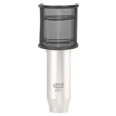 Rockville Pop Filter Curved Mesh Recording Microphone Windscreen for MXL V87