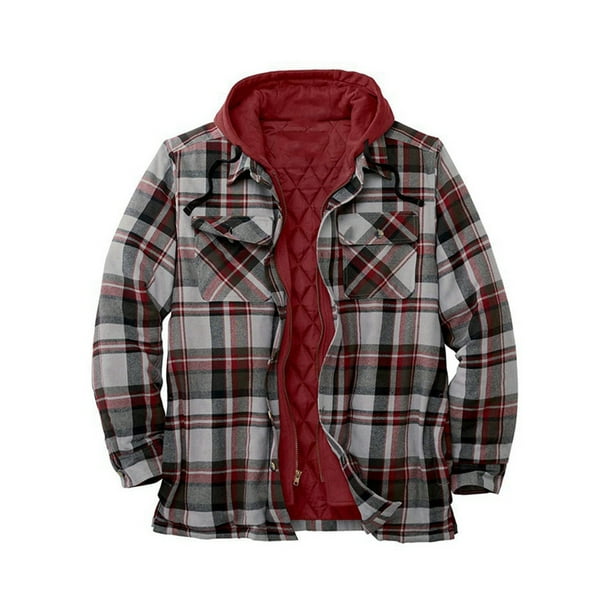 Hooded flannel top jacket walmart