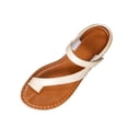 thumbnail image 2 of hoksml Women's Toe Ring Flat Sandals, Ankle Strap Open Toe Summer Shoes for Beach and Casual Wear, 2 of 9