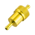 thumbnail image 1 of 6mm 1/4" Diámetro Manguera Universal Moto Gasolina Aceite Combustible Filtro Limpiador Tono dorado, 1 of 1