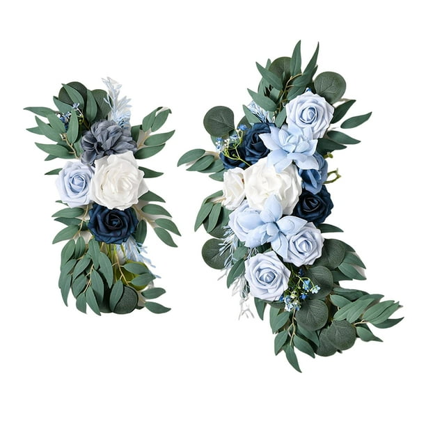 Guirnalda de boda rústica perfecl con flores de seda hechas a mano Estilo B