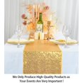 thumbnail image 2 of Camino de mesa de lentejuelas doradas, caminos de mesa de fiesta de 12x72 pulgadas, decoración de cumpleaños, camino de mesa de comedor, decoración del hogar, camino de mesa de boda Sincero Electrónica, 2 of 5